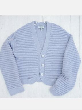 100 Wool & OTHER STORIES Cropped Wool Knit Cardigan S Small Soft Fashion